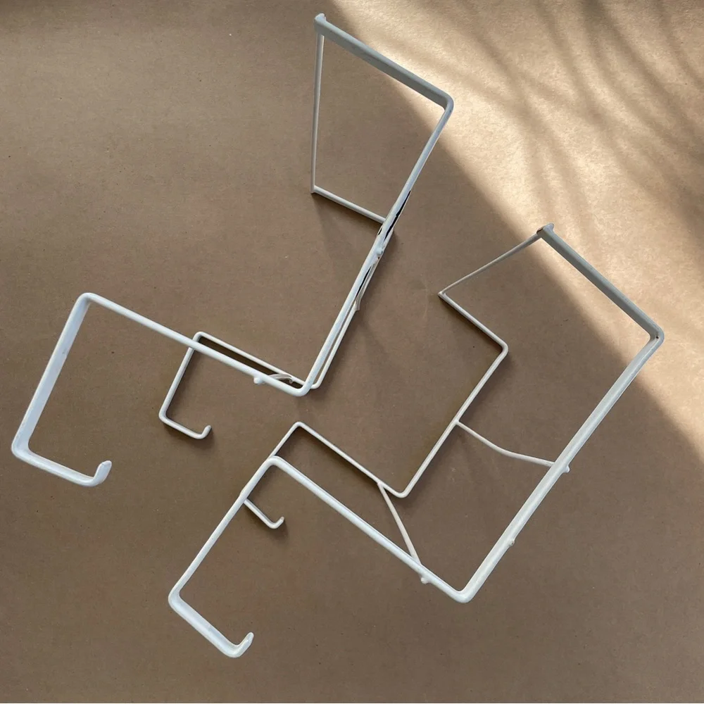 2 Adjustable Flower Box Holders, white